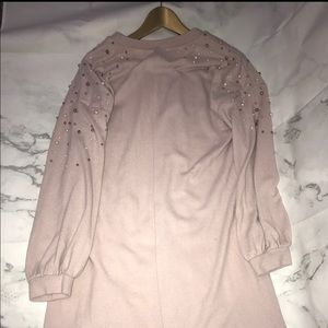 Embellished sweater dress